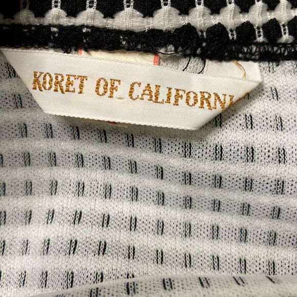 Koret of California Vintage Textured Polka Dot Rockabilly Pin Up Skirt Womens 12 - Picture 5 of 10